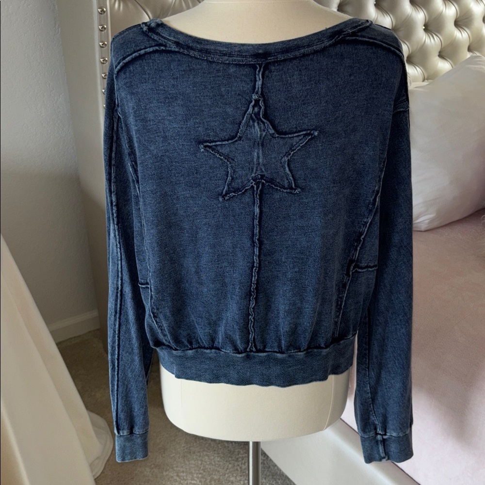 Denim Knit Jersey Shirt NWOT